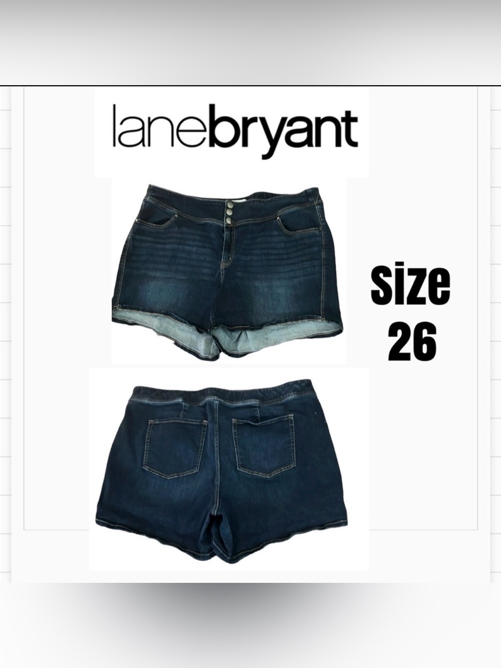 Lane Bryant Girlfriend high-rise essential stretch shorts size 26